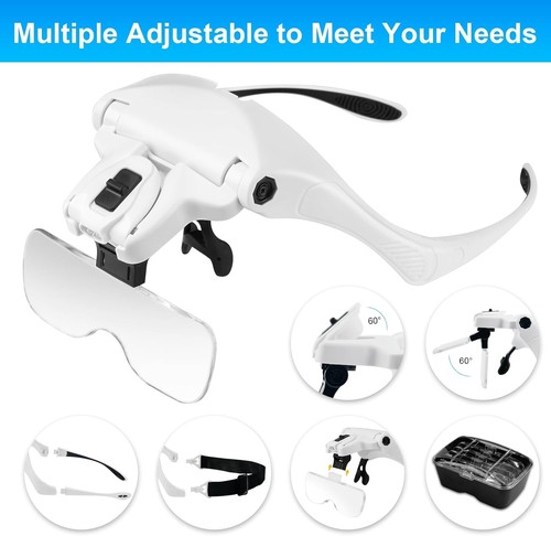 Magnifying glasses with - with, light