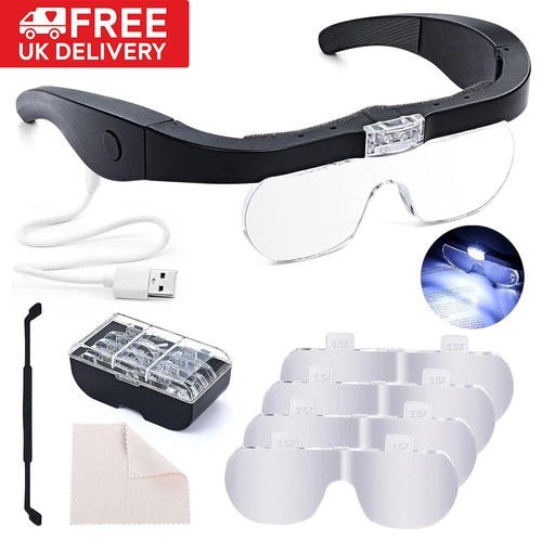 500 magnifier glasses with - 500%,