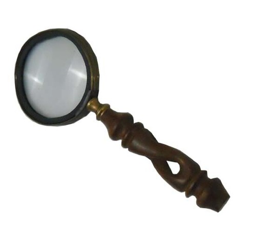 Brass magnifying glass - brass,